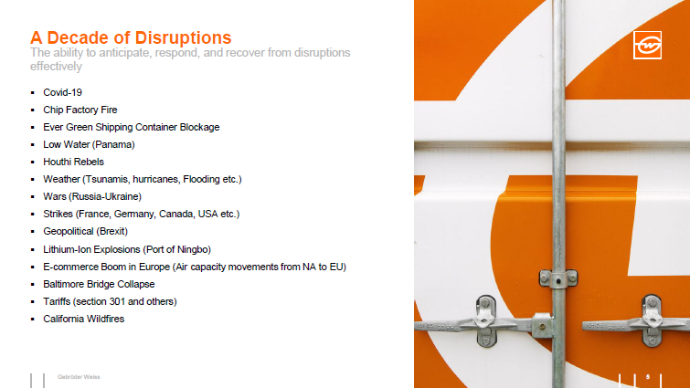 3. Gebrüder Weiss Presentation Slides: Supply Chain Resilience thumbnail